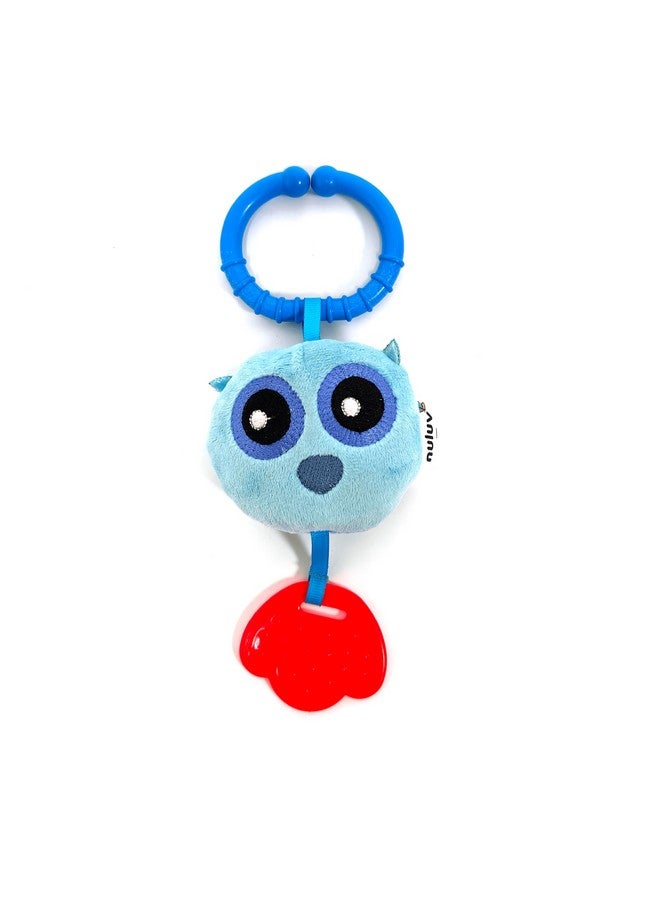 Nuluv Owl Teether Rattle Plush Toy, Soft & Cuddly with Stroller Attachment Ribbon for 3+ Months Babies - Image 1