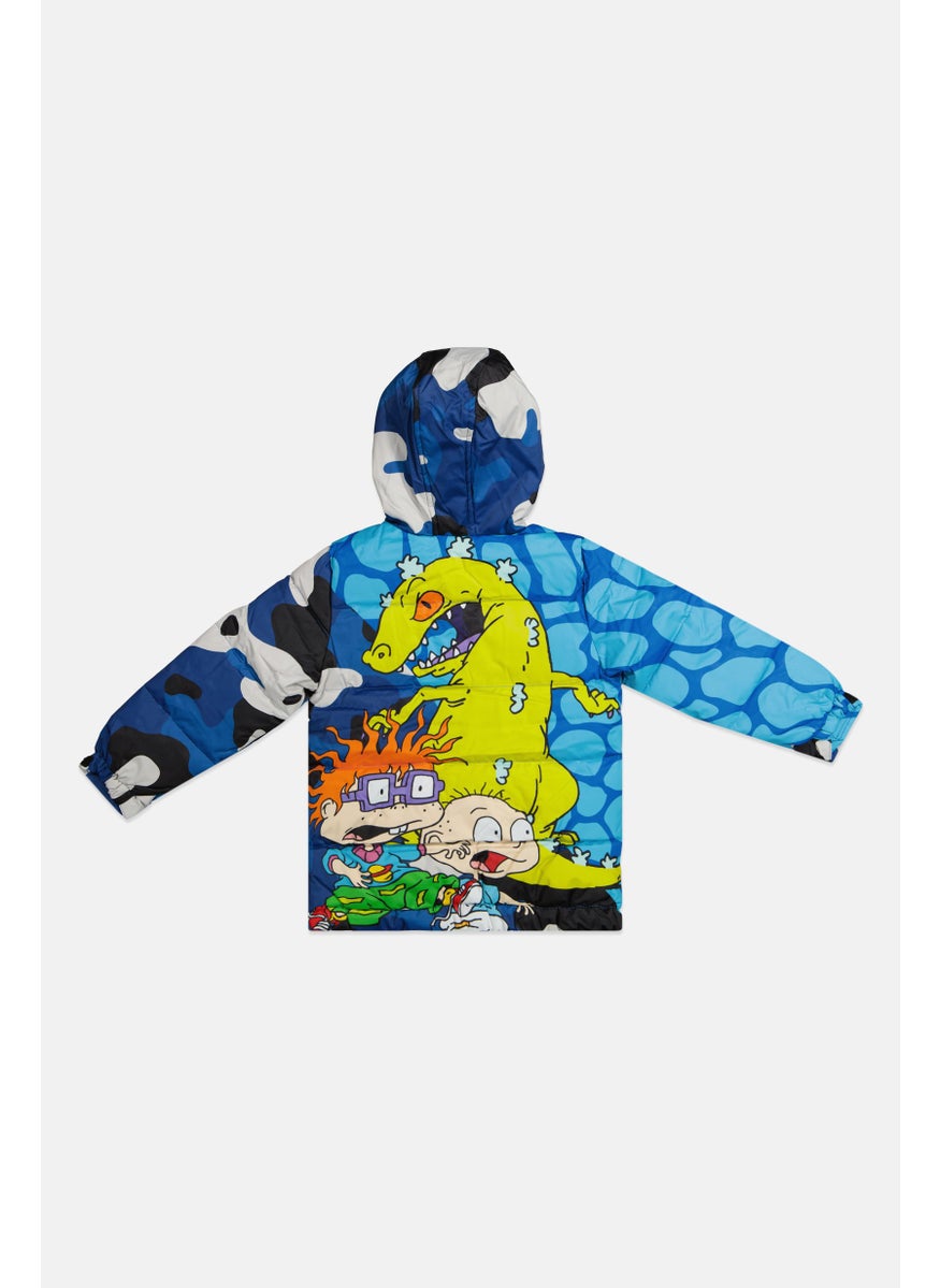 nickelodeon Kids  Boy Allover Printed Puffer Jacket, Blue Combo  - Image 2