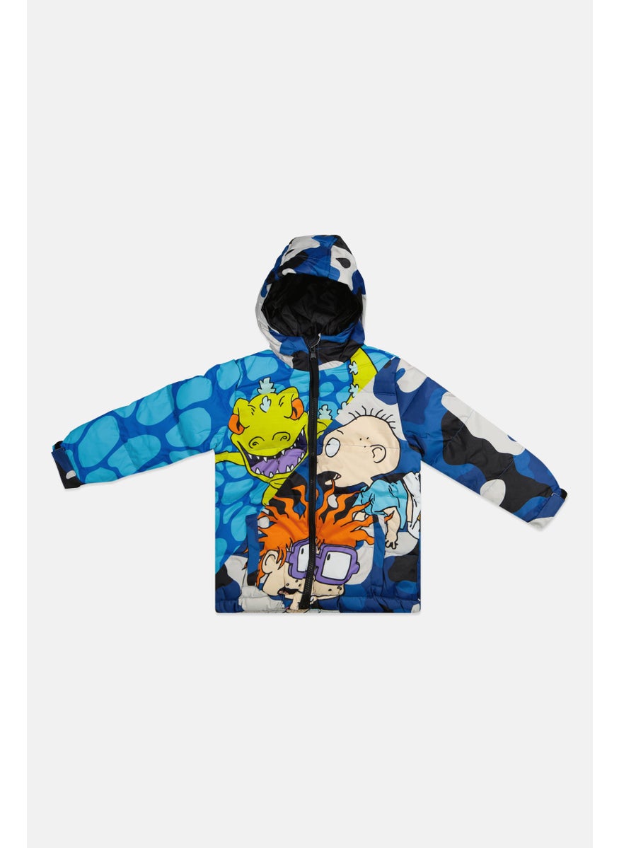 nickelodeon Kids  Boy Allover Printed Puffer Jacket, Blue Combo  - Image 1