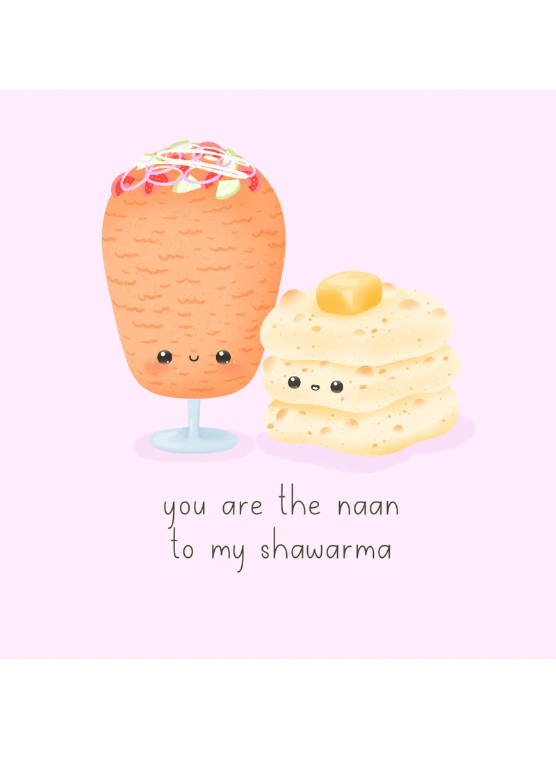 بيكوك سبلايز بطاقة معايدة لأزواج الطعام: شاورما ونان