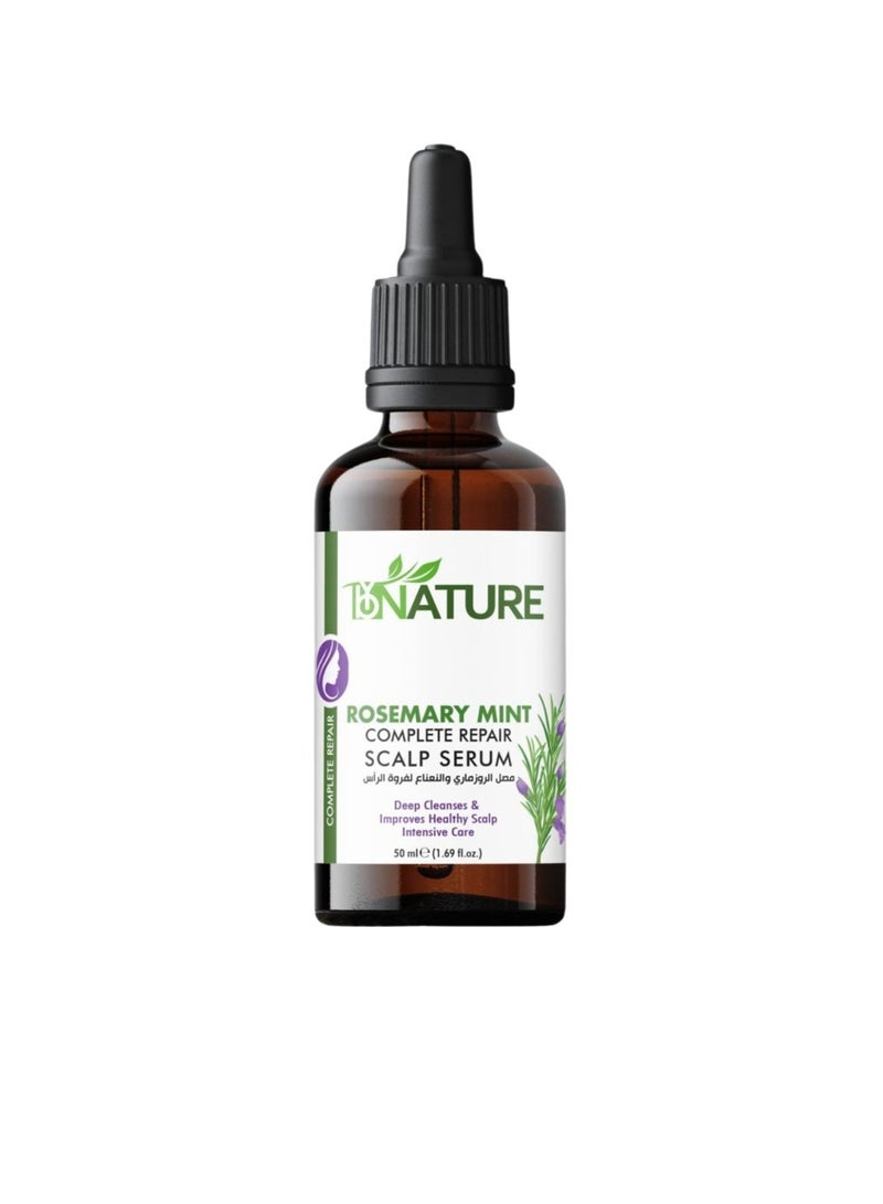 ByNature By Nature Rosemary & Mint Complete Repair Scalp Serum – Nourishing & Strengthening Treatment, 50ml - Image 1