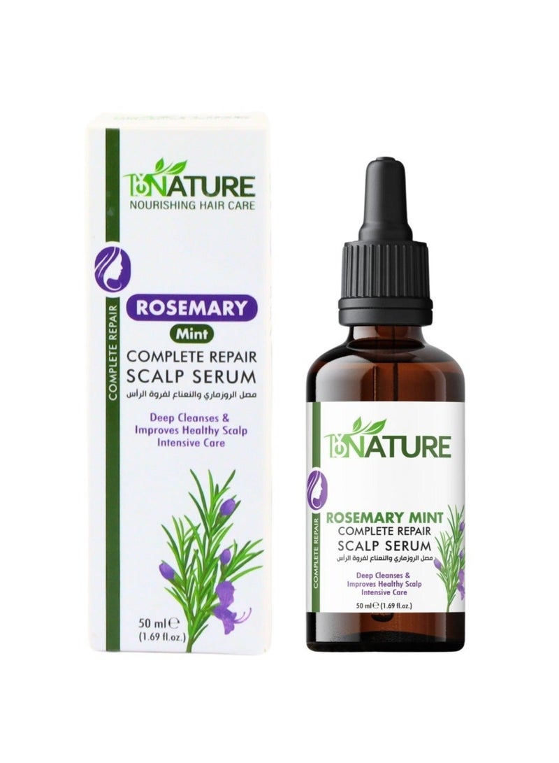 ByNature By Nature Rosemary & Mint Complete Repair Scalp Serum – Nourishing & Strengthening Treatment, 50ml - Image 3