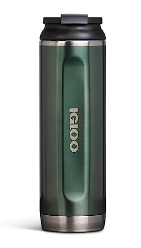 Igloo, 20 OZ Stainless Steel, Tumbler, Flip ‘n’ Sip, Spruce - Image 1
