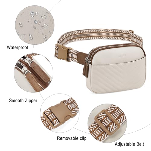 CLUCI Belt Bag for Women, Mini Everywhere Crossbody Waist Bag Adjustable Strap, Vegan Leather Women's Fanny Pack - Image 4