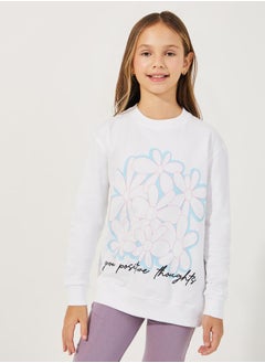 Slogan Floral Print Longline Sweatshirt - pzsku/Z1A12BA58DBCCAE28E802Z/45/_/1733835899/309986a6-0801-4b2f-bf3b-161527cc3d54