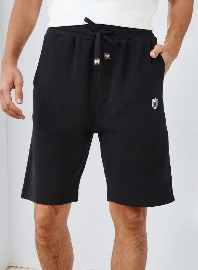 اس بي كاركترز شورتات مريحة بتطريز شعار الدوري الوطني لكرة القدم مع جيوب