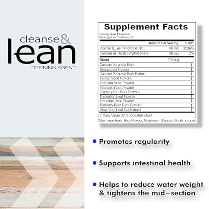 Max Muscle Naturaliga Cleanse and Lean Defining Agent Herbal Cleanse for Regularity w/Natural Detoxifying Ingredients for Gut Health Colon Detox Health and Bloating, 30 Count - Image 2
