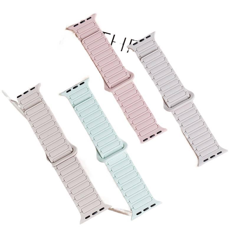 AD Red Silicone Sport Strap Smartwatch Band Compatible with Apple Watch with Adjustable Fit Replacement Strap for Daily Wear - Image 3