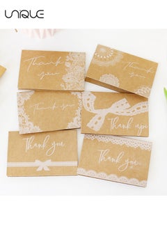 Unique Paper Thank You Cards Thank Greeting Card Includes Pack of 12, 6 Different Designs with Envelopes and Stickers for Wedding, Baby Shower, Thanksgiving Day Cards, Thank You Card  - Image 5