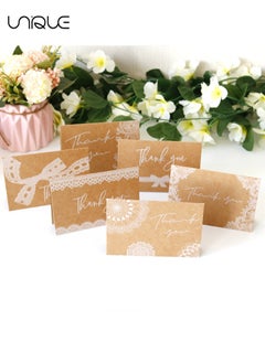Unique Paper Thank You Cards Thank Greeting Card Includes Pack of 12, 6 Different Designs with Envelopes and Stickers for Wedding, Baby Shower, Thanksgiving Day Cards, Thank You Card  - Image 4