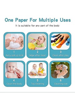 We Happy Pack of 3 Baby Wipes Soft and Gentle Cleansing Wet Towels Perfect for Sensitive Skin 80 Pcs each  - Image 5