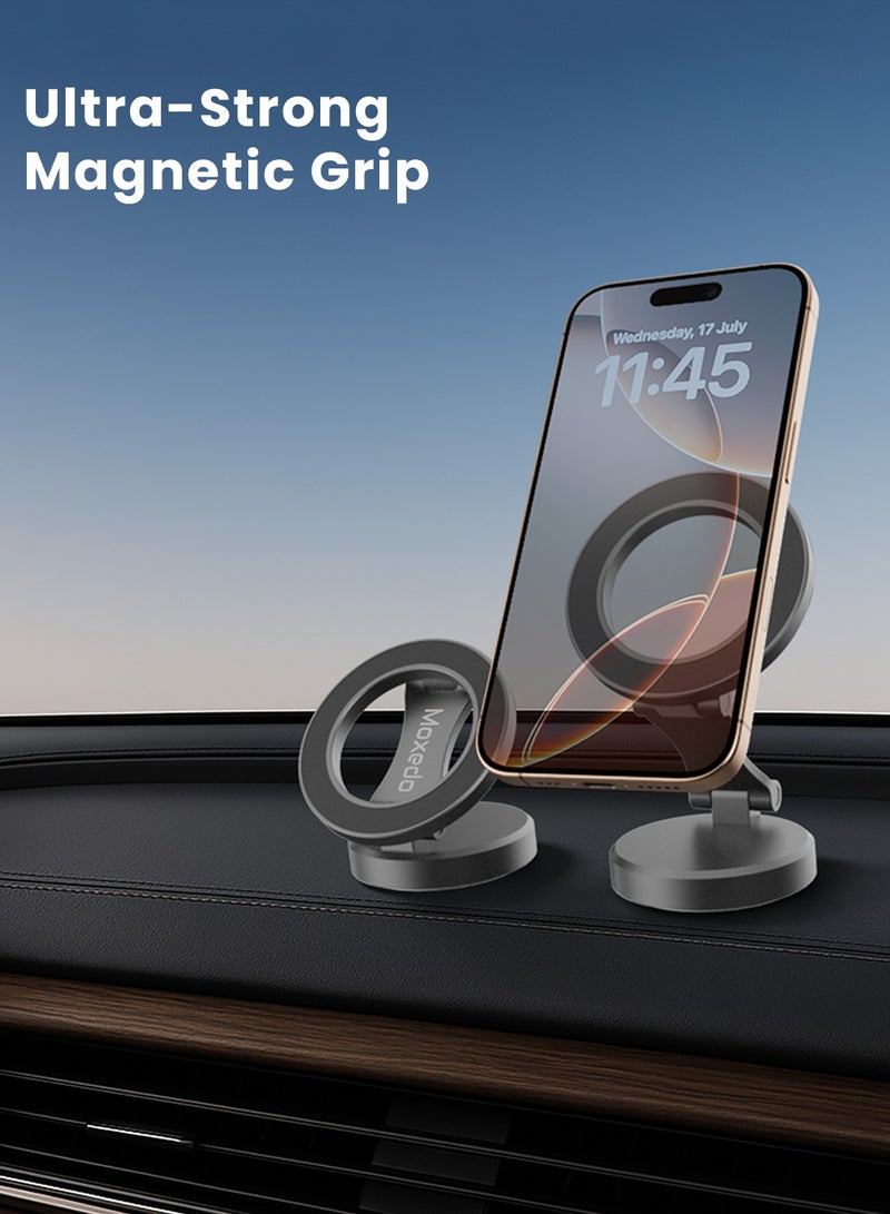 Moxedo Magnet-Snap Car Phone Holder Car Mount,360° Rotation Magnetic Phone Holder for Car, Mobile Holder for Car Accessories Compatible for iPhone 16 15 Pro Max Plus 14 13 12 and All Phones - Image 3