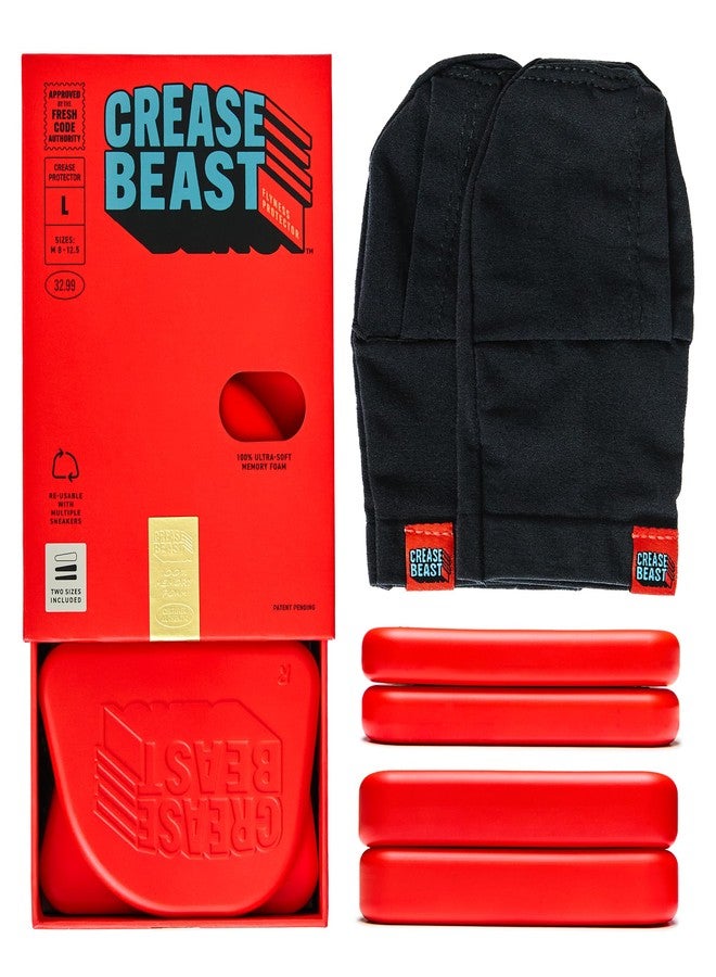 Crease Beast Starter Kit - Memory Foam Shoe Crease Protector - Stops Creases in New & Old Shoes - For Jordan’s, Dunks, Air Force for Youth Sizes 3.5.-7, Women's Sizes 5-8.5 (Small/Medium) - Image 1