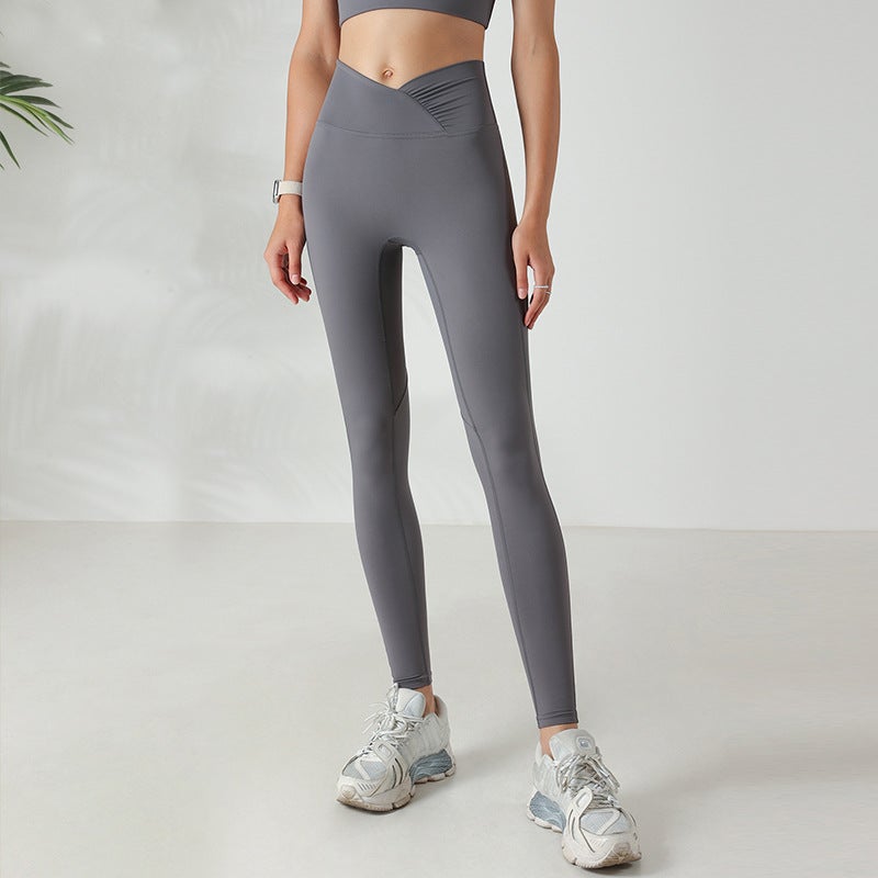 High Waist Slim-Fit Yoga Pants for Women Grey  - Image 1