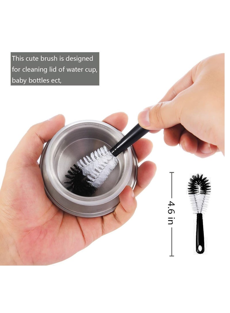 MIXDE 8-Pack Bottle Cleaning Brush Set Multipurpose Brush Head Dishwasher Safe Bottle Brush for Washing Narrow Wine/Beer Bottles/Thermos/Flask Tumbler/Sport Well/Kettle/Lid Brush, Straw Brush - Image 5