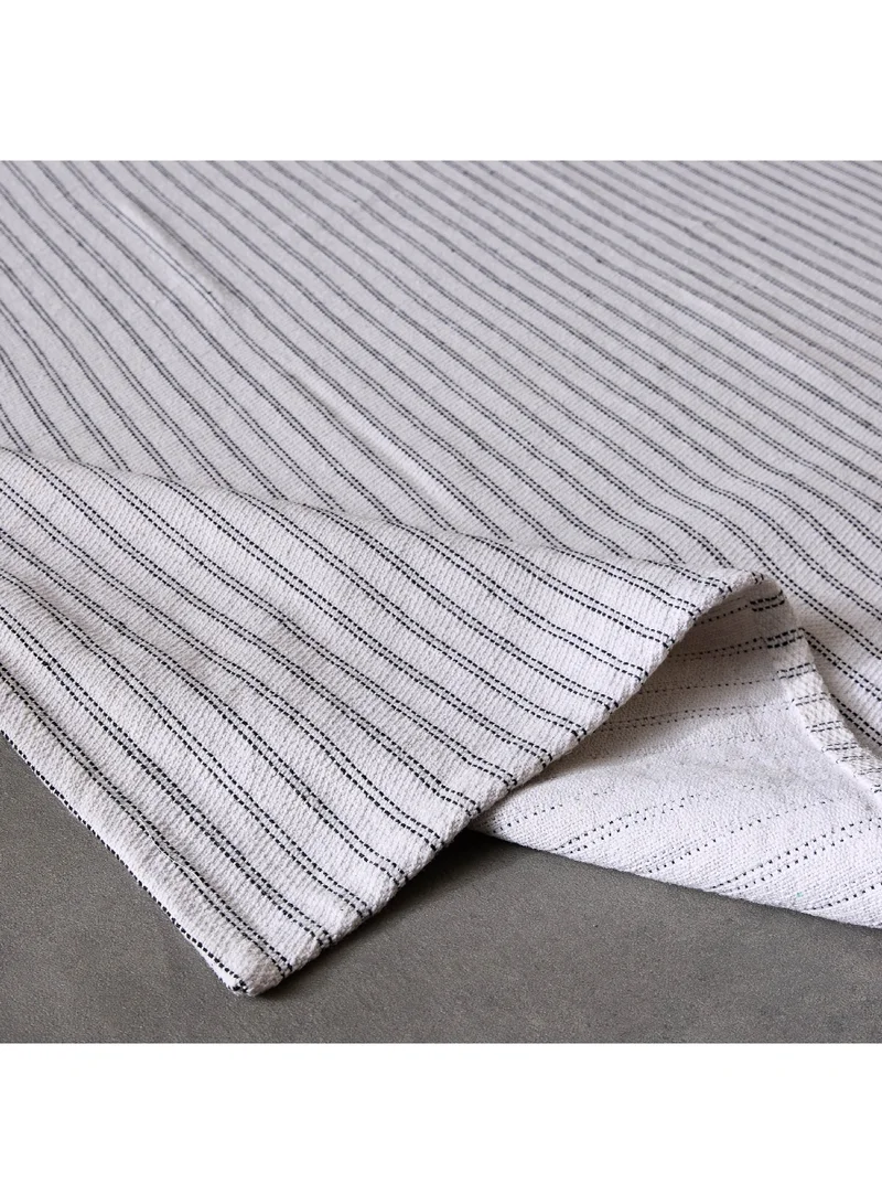 Home Box Allan Snow Recycled Cotton Dhurrie 220 x 155 cm