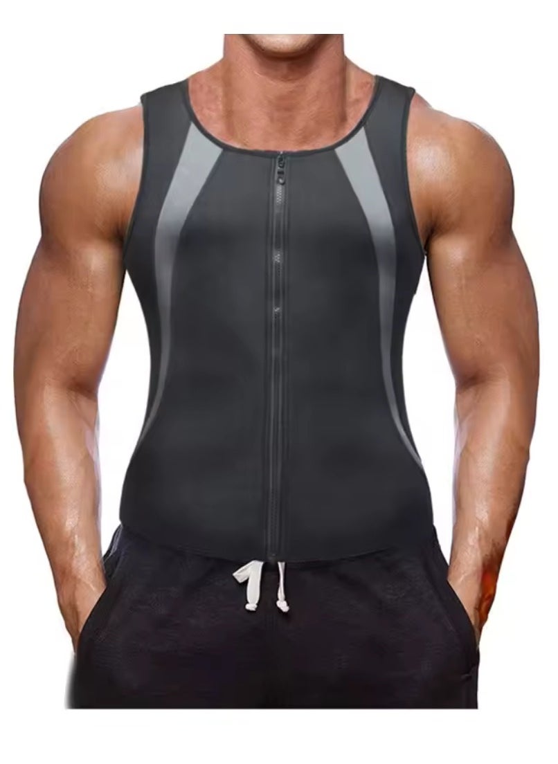 Men Sweat Vest Waist Trainer Body Shaper Hot Neoprene Sport Fitness Gym Workout Sauna Tank Top 