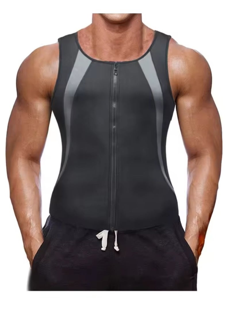 Spall Men Sweat Vest Waist Trainer Body Shaper Hot Neoprene Sport Fitness Gym Workout Sauna Tank Top - Image 1