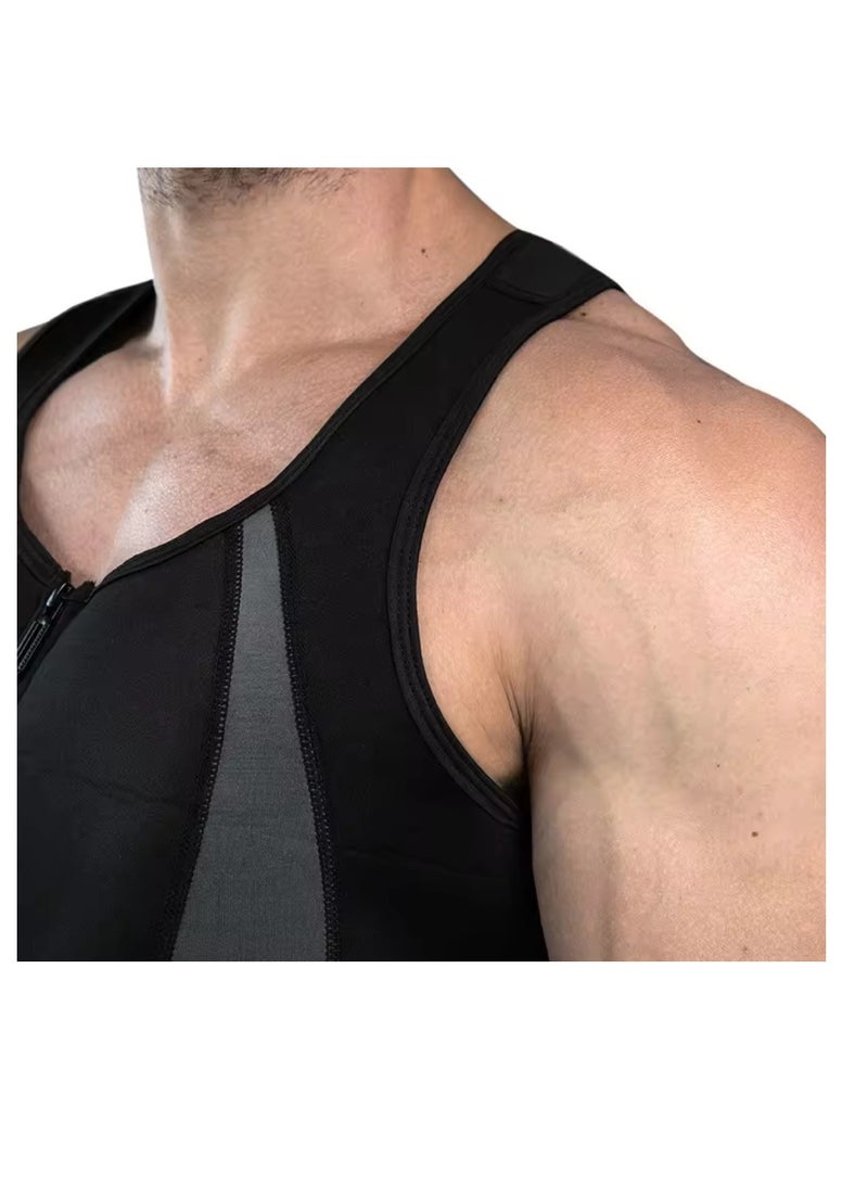 Spall Men Sweat Vest Waist Trainer Body Shaper Hot Neoprene Sport Fitness Gym Workout Sauna Tank Top - Image 2