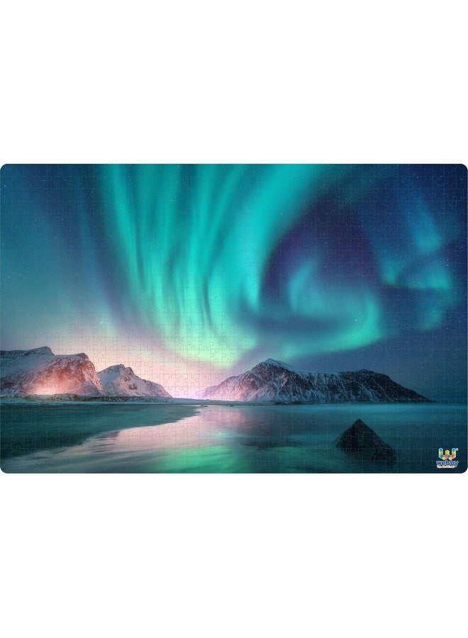 Webby Aurora Borealis Wooden Puzzle | Best Gift for Teenager | Fun & Challenging| Puzzle for Adult & 14+ Kids, 1000 Pieces Puzzle - Image 1