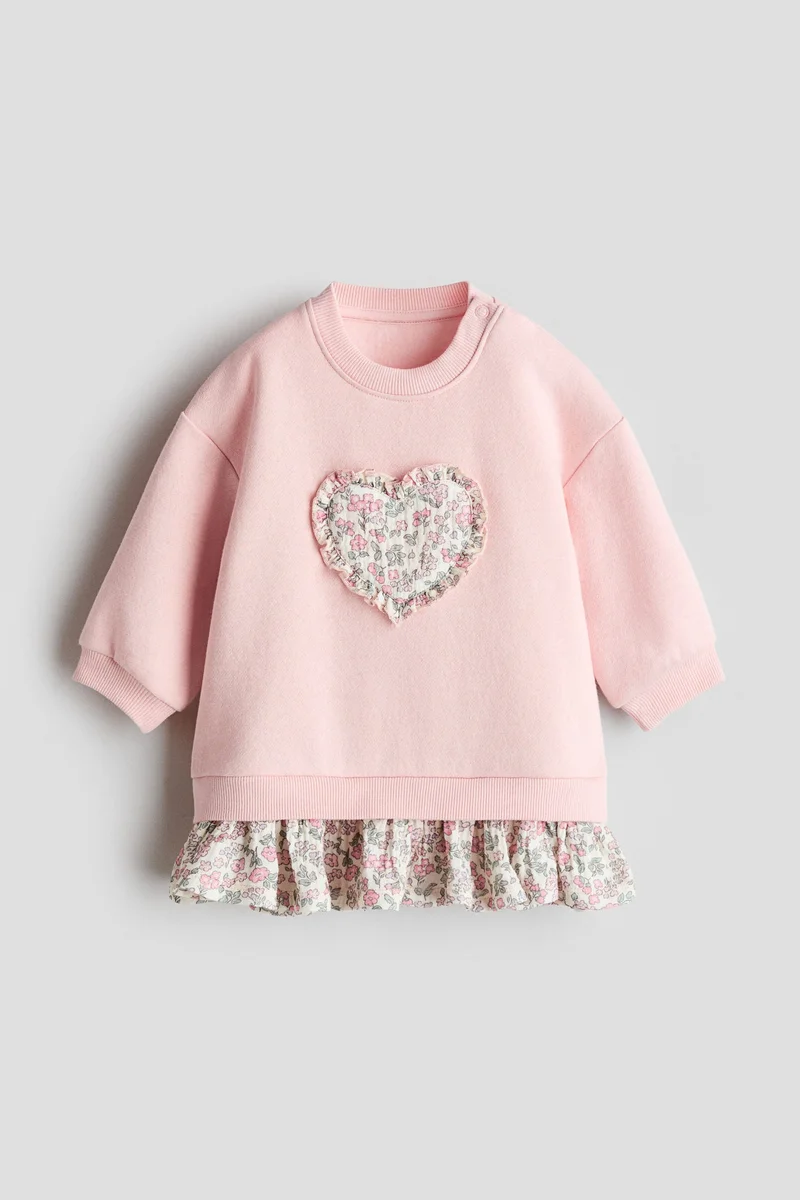 H&M Appliquéd sweatshirt dress