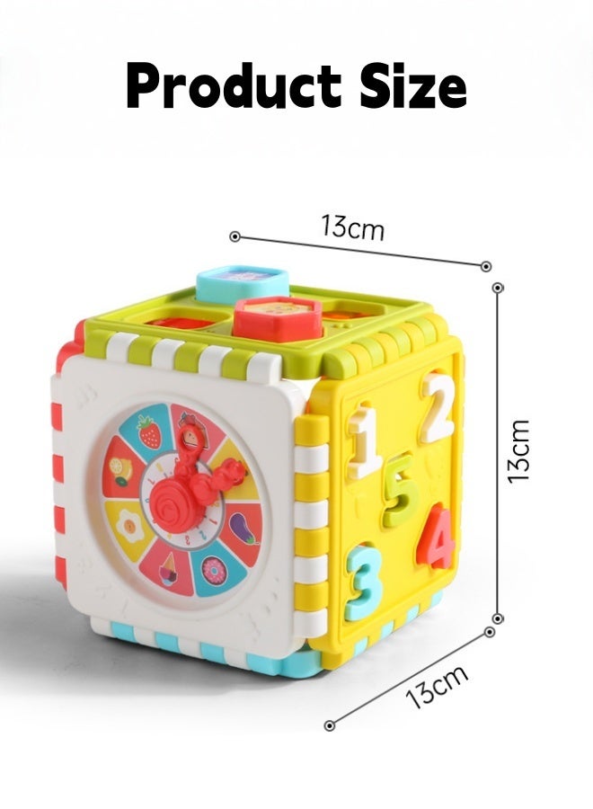 Baby Activity Cube,Shape Sorting Cube,Busy Cube Blocks,Busy Learning Activity Cube Toy,Early Development Learning Toys with 6 Different Activities for Toddler 1 Year Old Boy and Girl Gift - Image 2