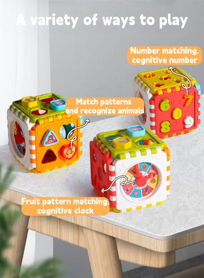 Baby Activity Cube,Shape Sorting Cube,Busy Cube Blocks,Busy Learning Activity Cube Toy,Early Development Learning Toys with 6 Different Activities for Toddler 1 Year Old Boy and Girl Gift - Image 3