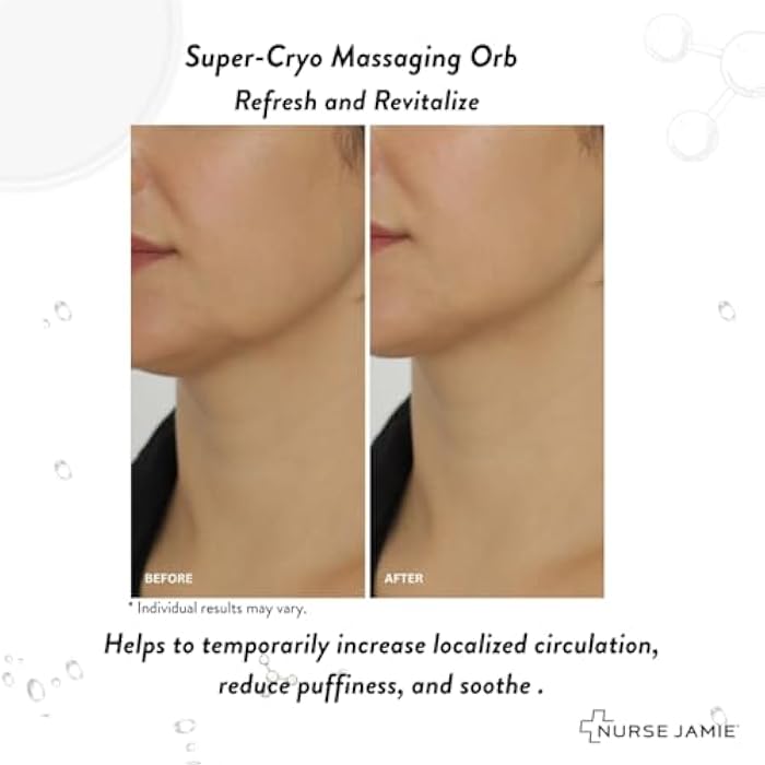 Nurse Jamie Super-Cryo Massaging Orb – Stainless Steel Roller for Face & Body – Long-Lasting Cooling & Warming Therapy for Circulation, Recovery & Tension Relief - Image 2