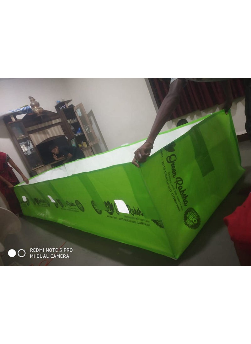 Green Raksha Agro Seva Green Raksha Agro Seva 350 GSM HDPE UV STABILIZE Imported VERGIN Fabric Vermi Compost Making Bed Pack of 2 12ft Lx 4ft W x 2ft H  - Image 5