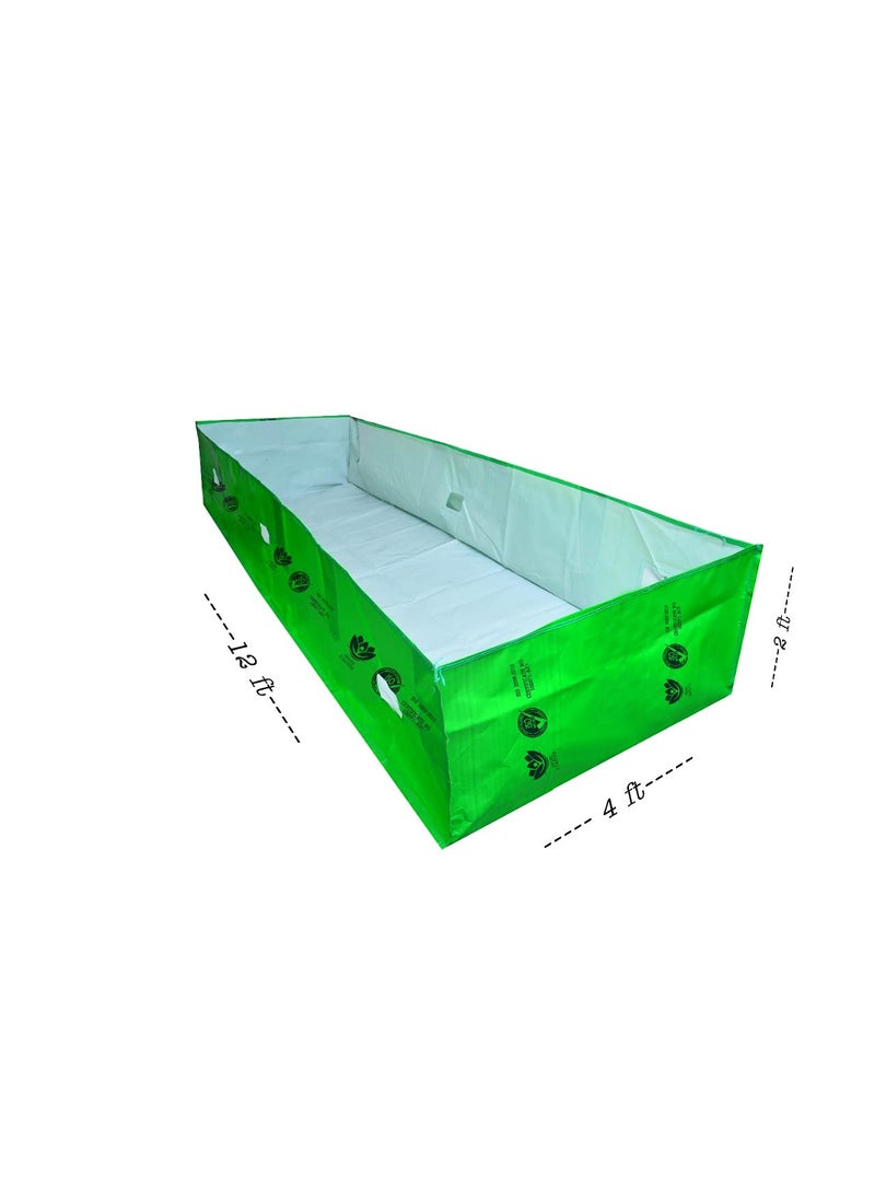 Green Raksha Agro Seva Green Raksha Agro Seva 350 GSM HDPE UV STABILIZE Imported VERGIN Fabric Vermi Compost Making Bed Pack of 2 12ft Lx 4ft W x 2ft H  - Image 3