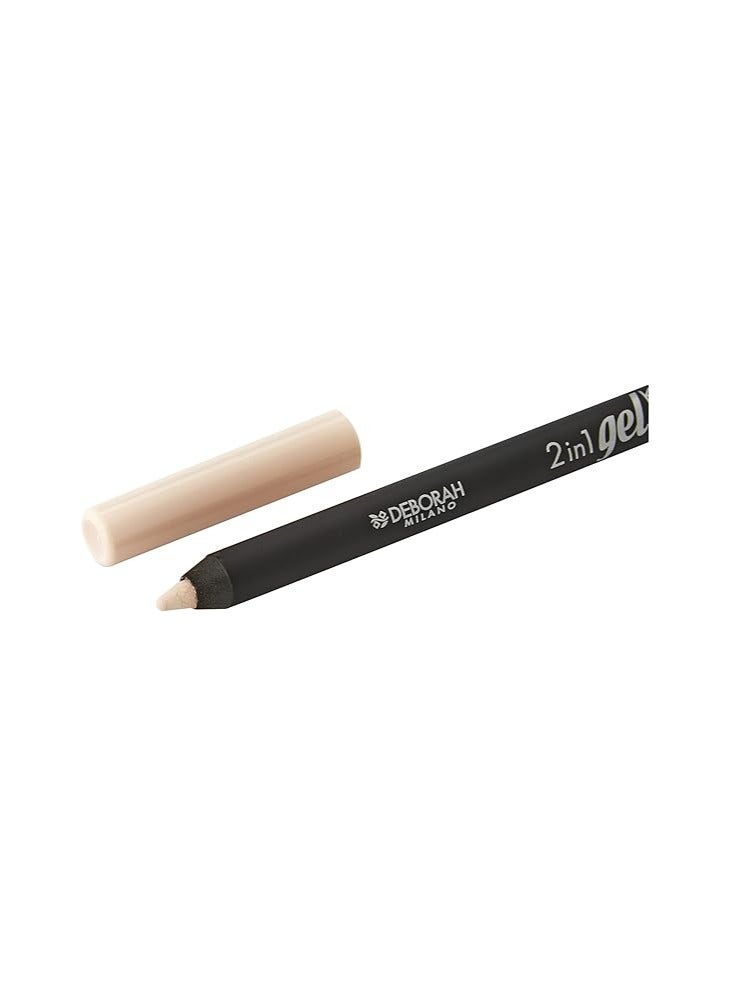 ديبورا D 2 IN 1 GEL KAJAL & EYE LINER PENCIL W.P 06 - DEBORAH - Image 2