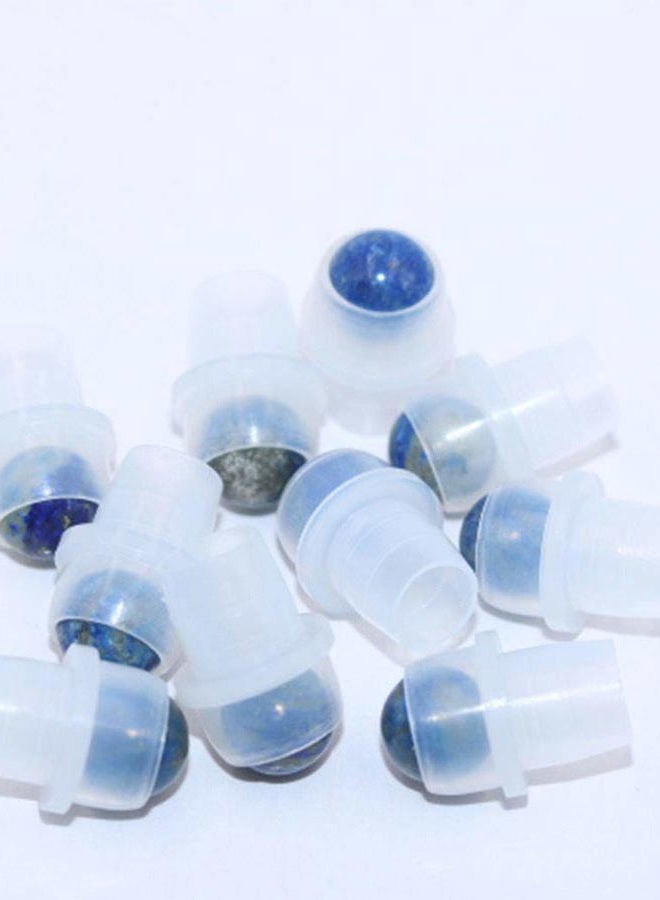 Furnido 10 Natural Gemstone Roller Balls For Essential Oils,Use of Standard 5ml 10ml Replacement Roller Bottles,Polished Healing Crystal Stones roller Not For Young Living, doTERRA roller bottle-10 Materials - Image 4