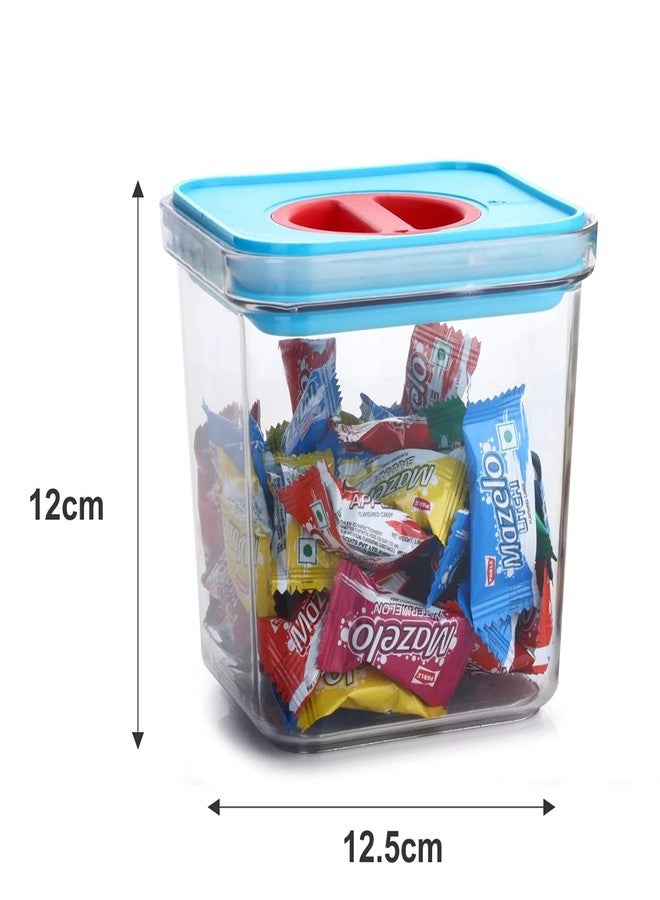 Machak Lock N Seal Airtight Storage Containers Set for Kitchen 1kg (Blue, Set of 12) - Image 3