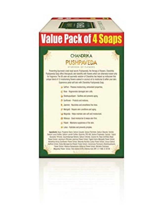 Chandrika Pushpaveda Soap 125G X 4  - Image 3