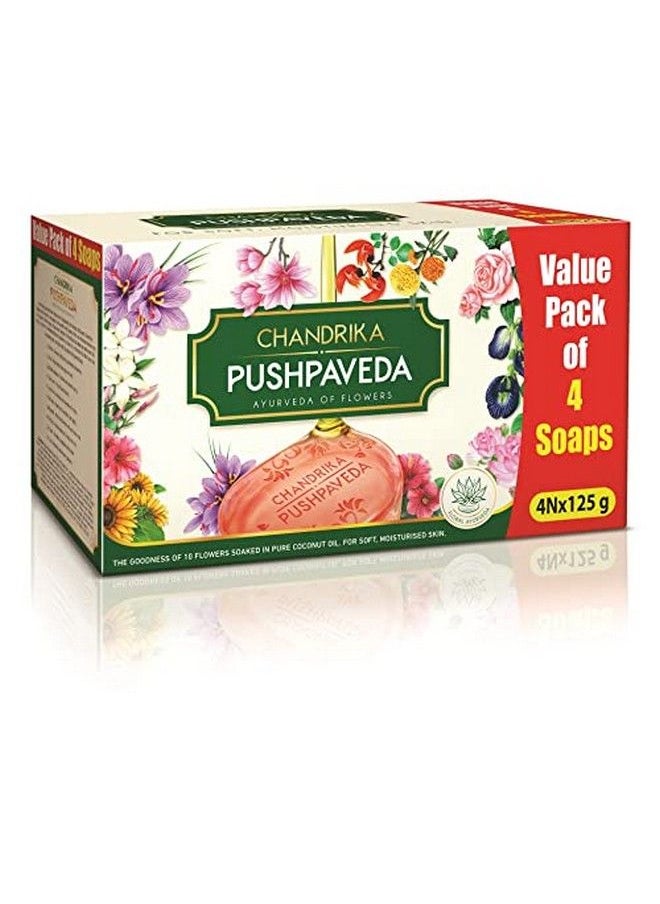 Chandrika Pushpaveda Soap 125G X 4  - Image 2