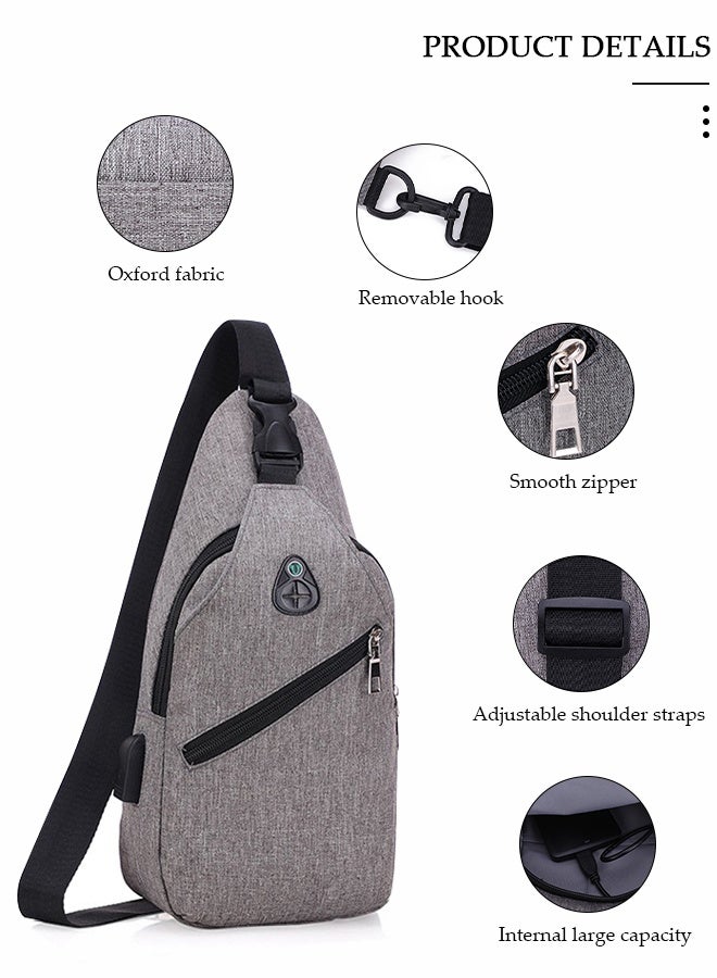 DUNISO Waterproof Sling Bag Crossbody Backpack for Men Sling Backpack Hiking Daypack Multipurpose Cross Body Chest Bag With USB Charging Port - Image 4