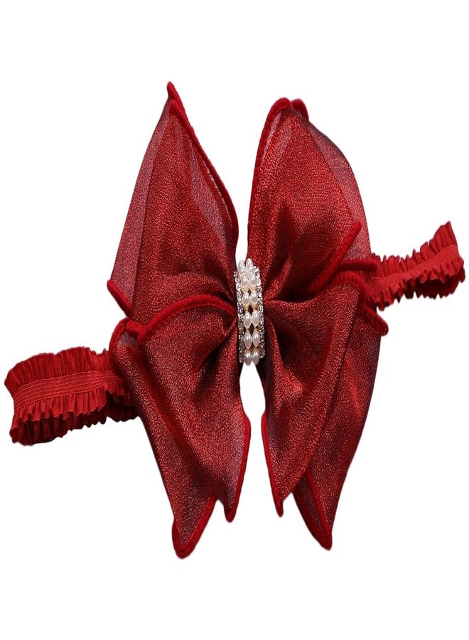 Glamulice Red Christening Outfit Baby Flower Girls Dress Lace Infant First Birthday Outfit Wedding Bridesmaid Party Christmas Dresses 0-6 Burgundy Newborn Holiday Photo Shoot Formal Gown 3M - Image 3