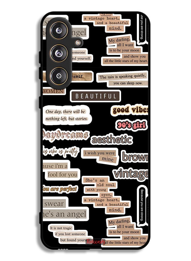 Tolwak Samsung Galaxy F55 5G Protective Case Cover Beautiful Quotes Stickers - Image 1