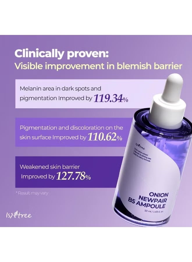ISNTREE Onion Newpair B5 Ampoule 50ml, 1.69 fl.oz | Blemish and calming care | Mild and watery Formula - Image 4
