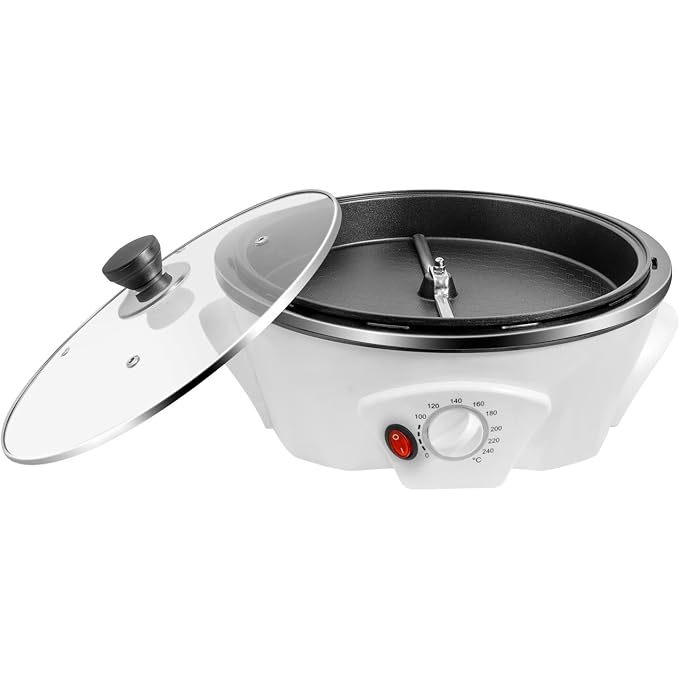DingYiHanHan Electric Coffee Roaster Machine for Home Use, 500g/1.1lb Capacity Coffee Bean Roaster Machine with 0-240 Temperature Adjust, 110V 800W Coffee Roaster for Coffee Bean, Nut, Peanut, Soybeans - Image 1