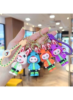 GMORO 4pcs Labubu Keychain Cute Mini LABUBU Keychain  - Image 1