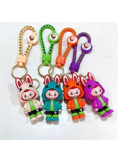 GMORO 4pcs Labubu Keychain Cute Mini LABUBU Keychain  - Image 2