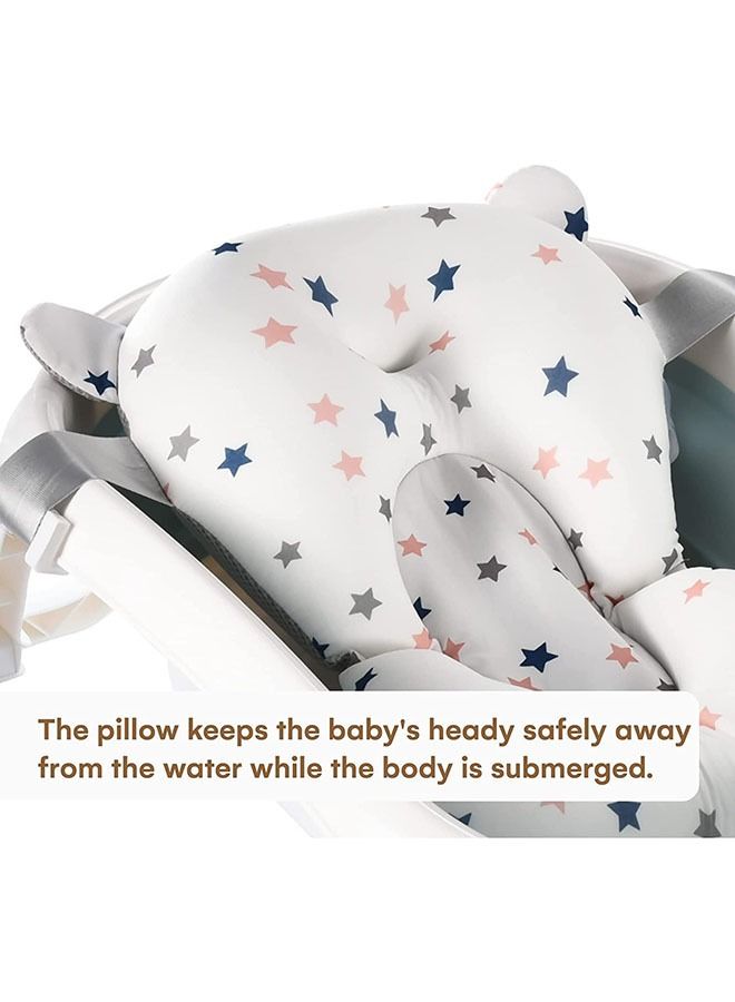 Arabest Baby Bath Pad, Adjustable Non-Slip Floating Infant Bath Support Cushion, Baby Bath Pillow for Bathtub, Bath Tub Seat Mat For New Born/Infants Bathing Support | Bath Organizers, 0-12 Months - Image 4
