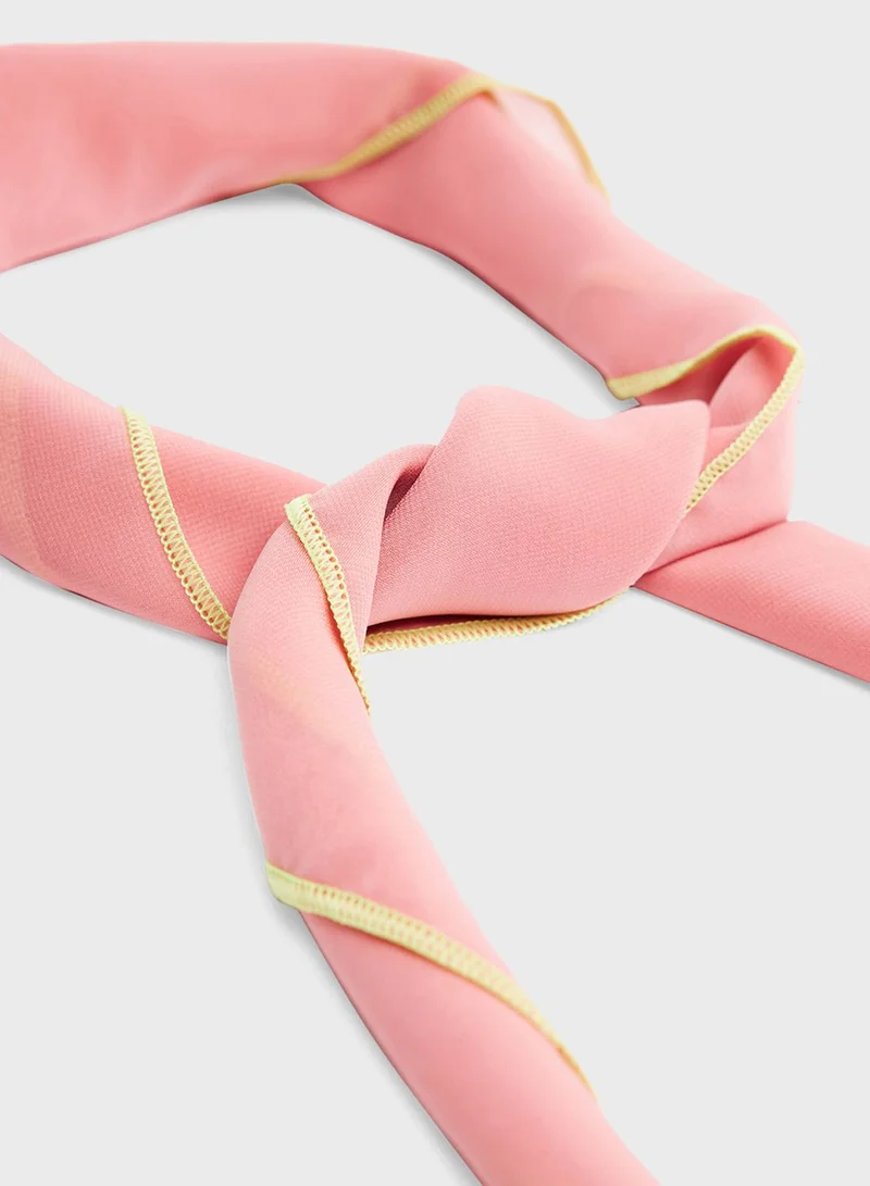 MANGO Contrast Trim Scarf
