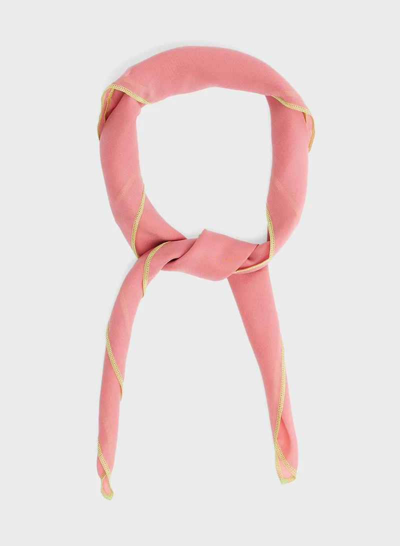 MANGO Contrast Trim Scarf
