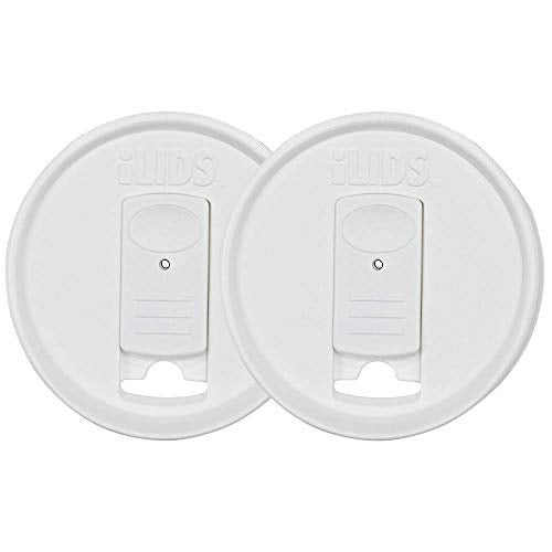 iLIDS Mason Jar Drink Lid Regular Mouth White Pack of 2