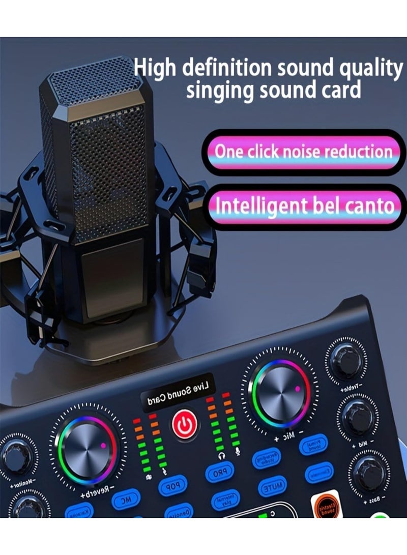 MUNTAQI Sound Mixer Board with DJ Mixer Effects & Voice Changer – Bluetooth Audio Interface with Noise Reduction – Portable Podcast Mixer for Live Streaming, Recording, Singing, and Gaming - Image 3