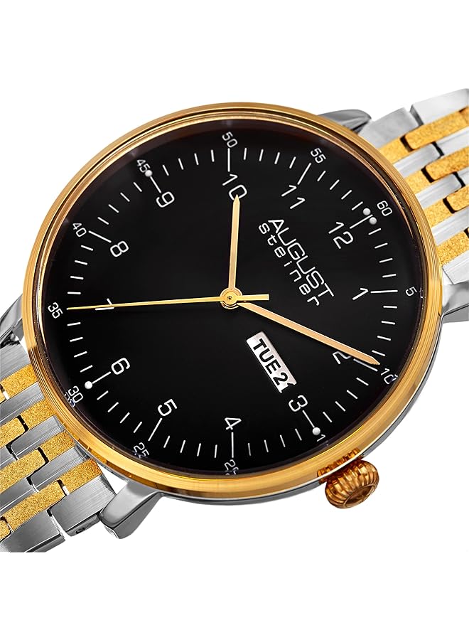 August Steiner Mens Quartz Watch Analog Display and Stainless Steel Strap - Image 2