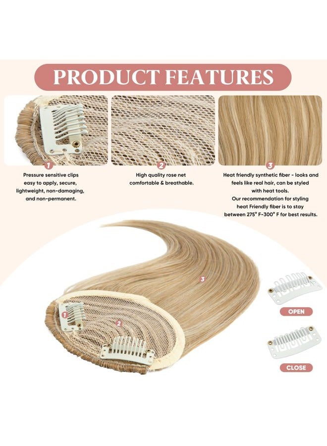 SARLA Side Bangs Dark Brown Clip in Synthetic Hair Pieces Straight Fake Bangs Extensions for Women - Image 4