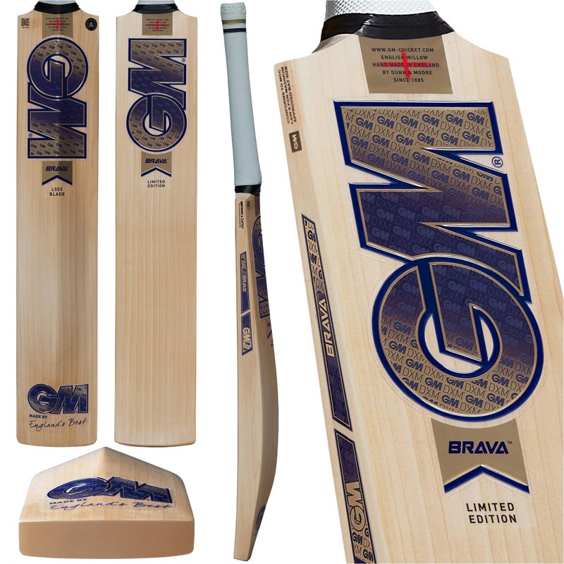 Gunn & Moore Cricket Bat | Brava 404 | Prime English Willow | DXM, Pro-Lite Grip | Full Size Short Handle Suitable for Players 175cm / 5' 9" & Over - Image 1